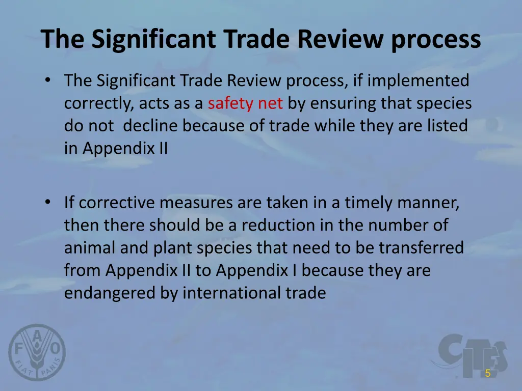 the significant trade review process