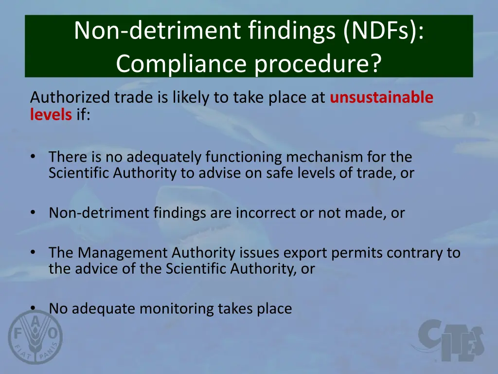 non detriment findings ndfs compliance procedure