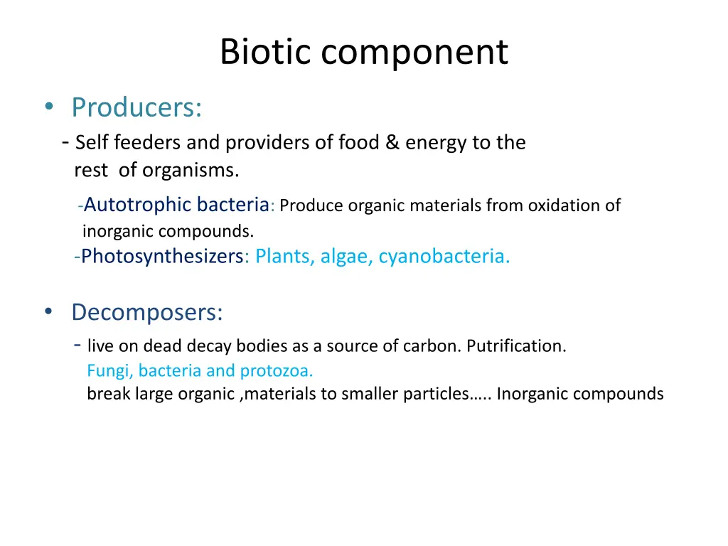 biotic component