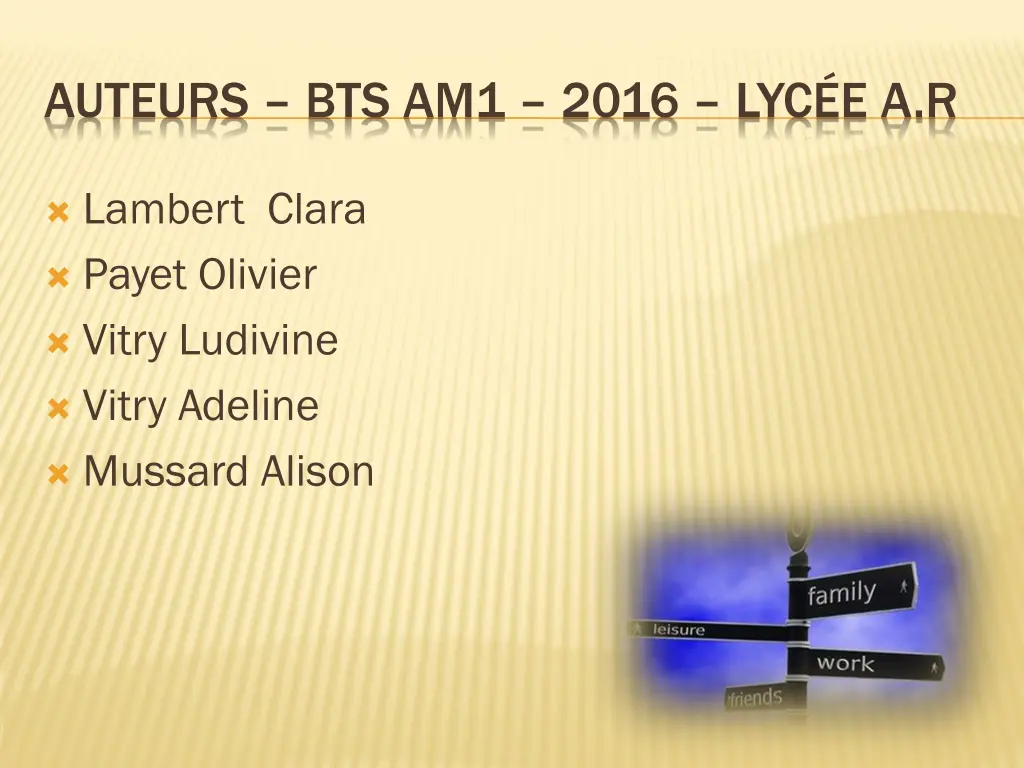 auteurs bts am1 2016 lyc e a r