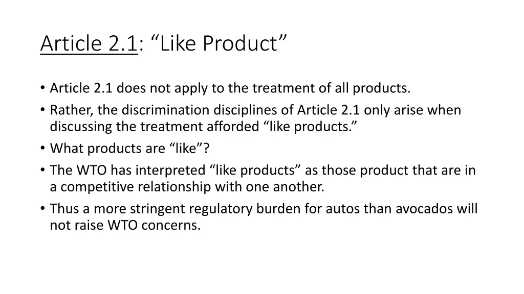 article 2 1 like product