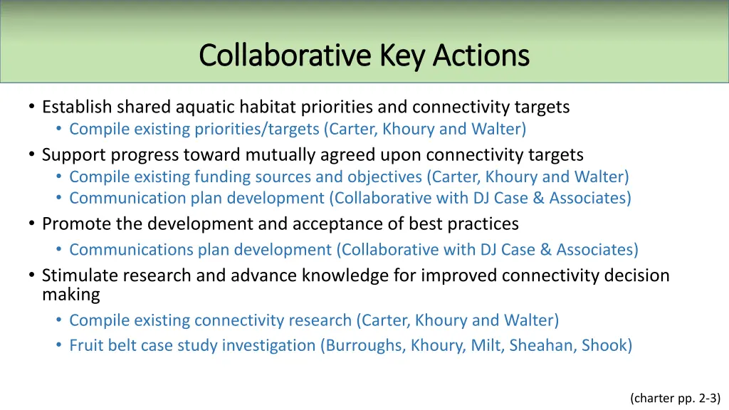 collaborative key actions collaborative