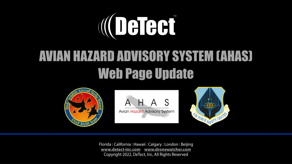 avian hazard advisory system ahas web page update