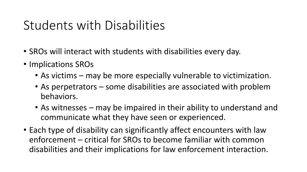 students with disabilities