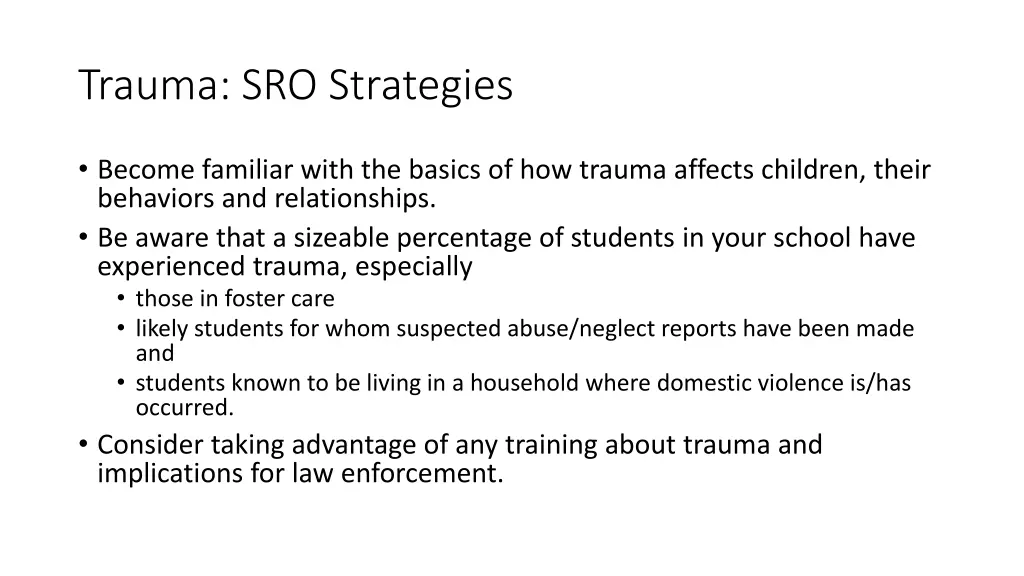 trauma sro strategies