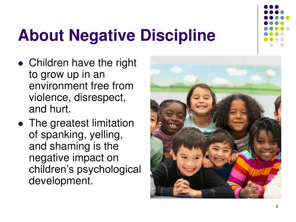 about negative discipline