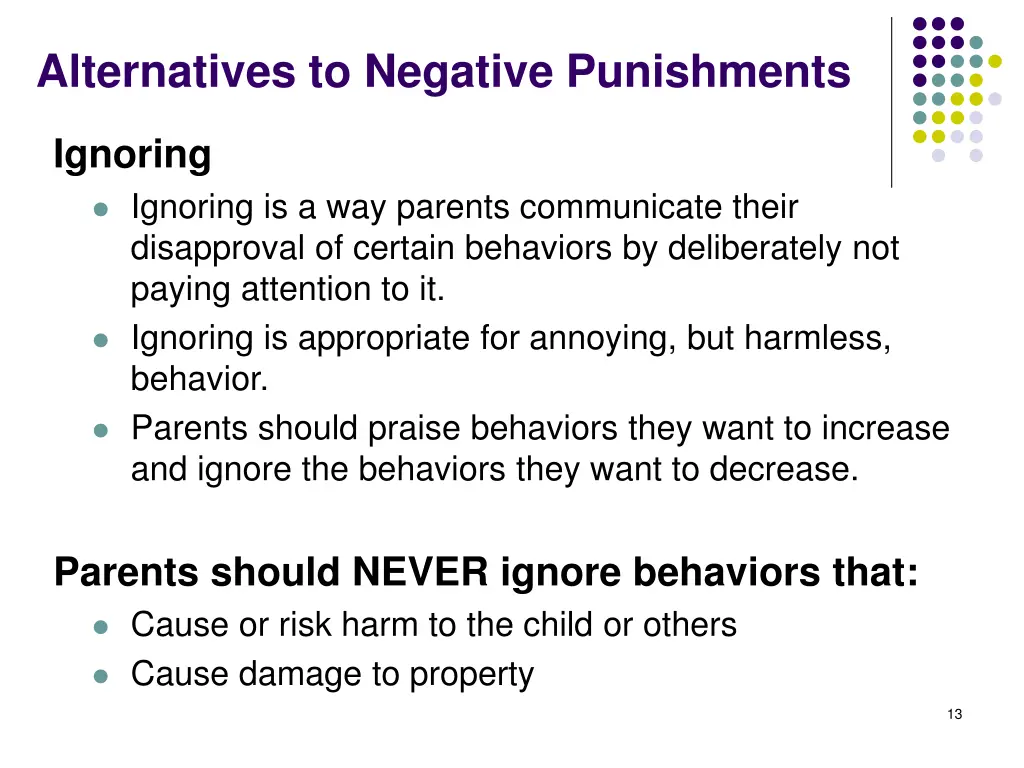 alternatives to negative punishments 2