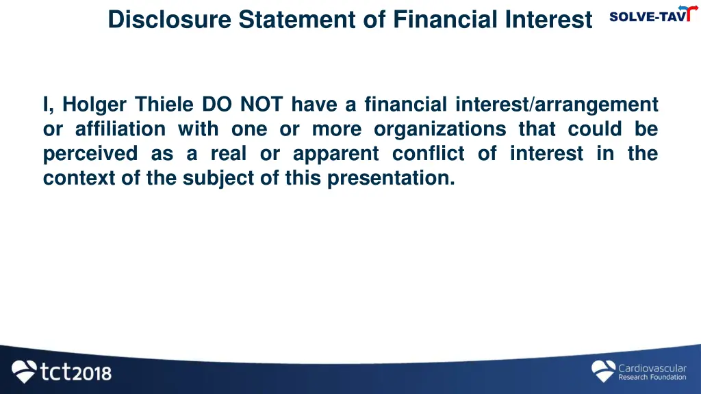 disclosure statement of financial interest