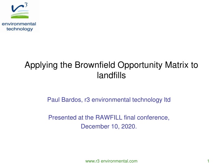 applying the brownfield opportunity matrix