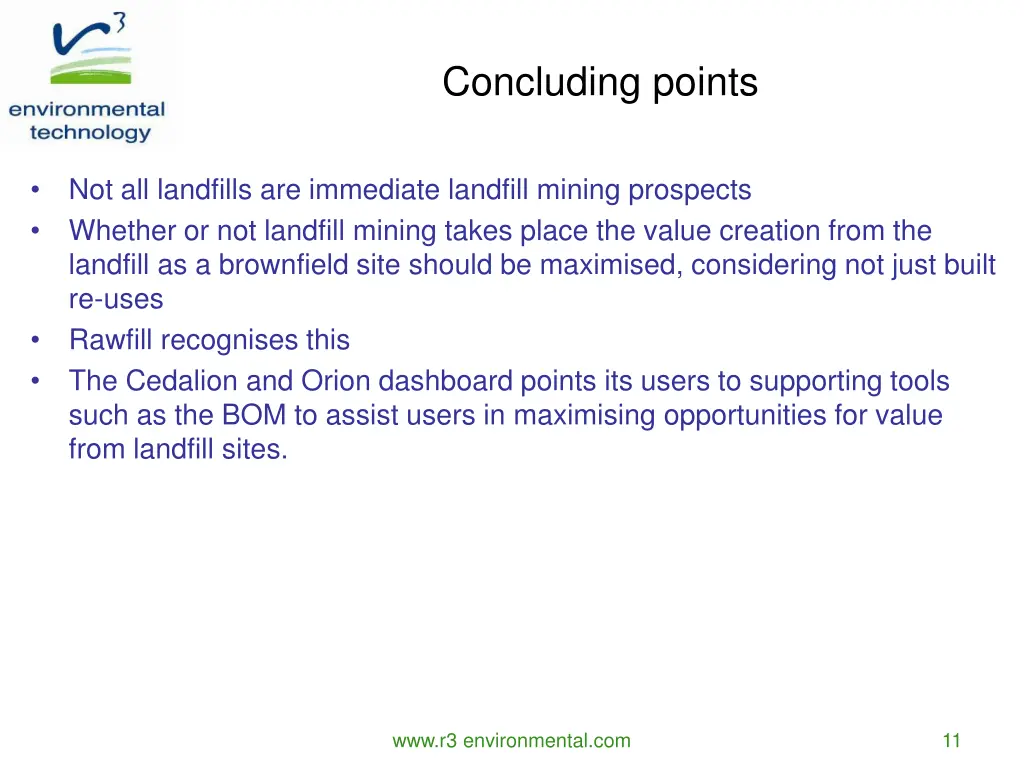 concluding points