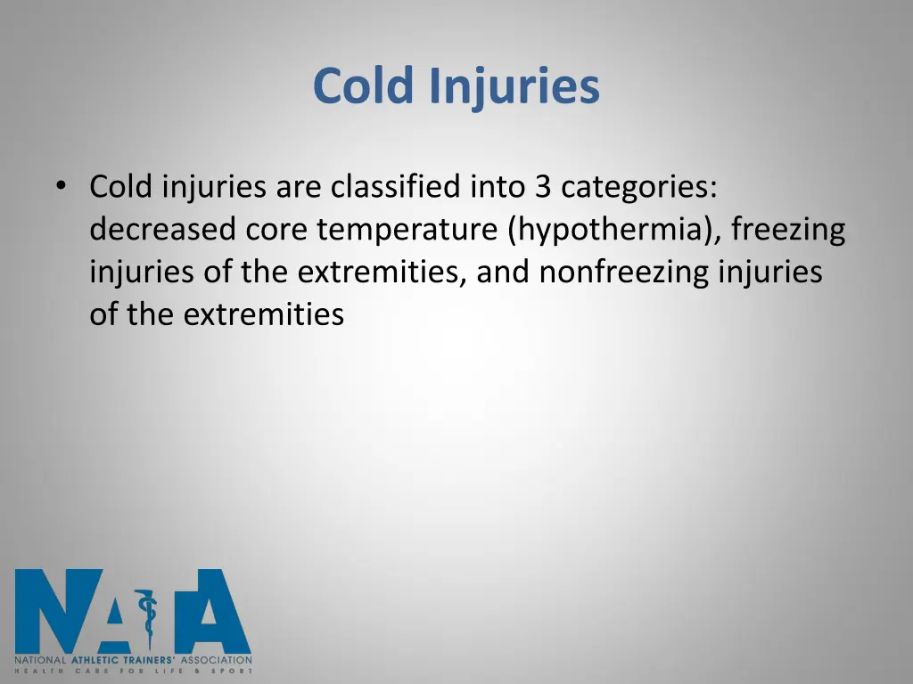 cold injuries