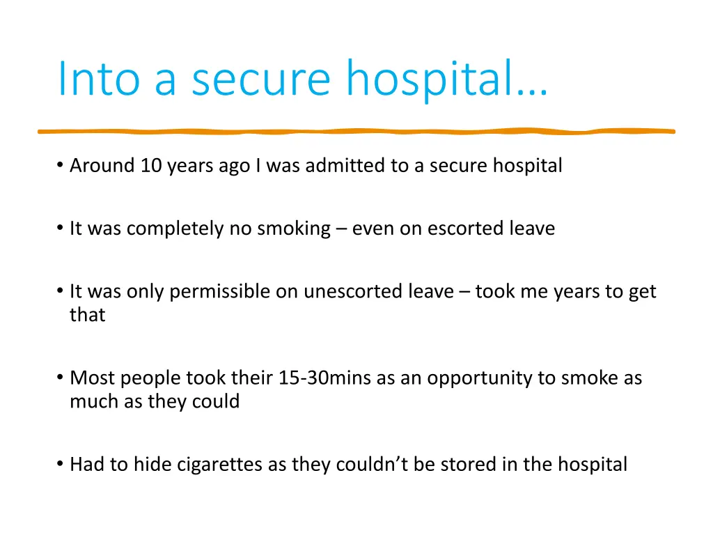 into a secure hospital