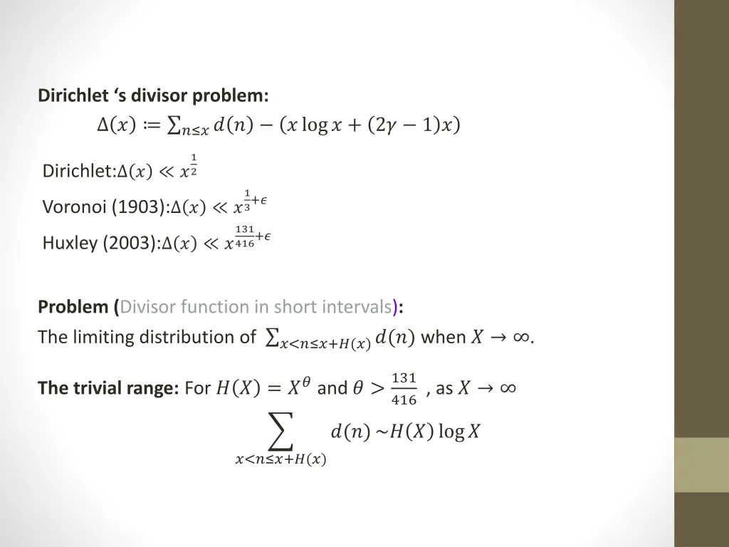 dirichlet s divisor problem log 2 1