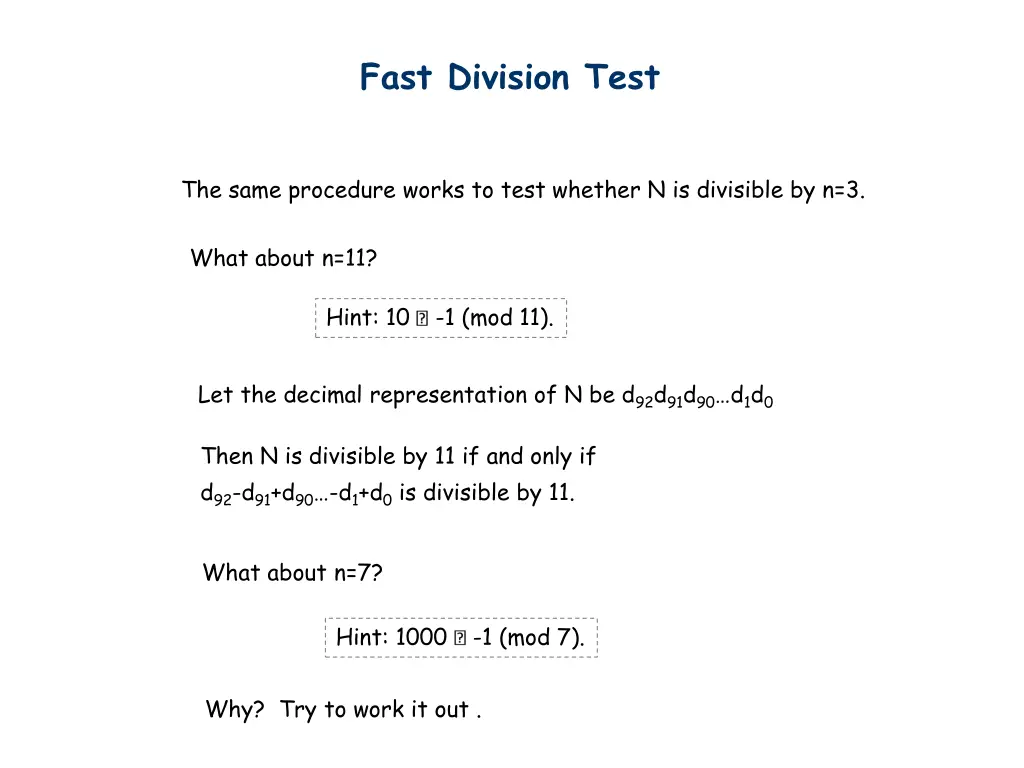 fast division test 4