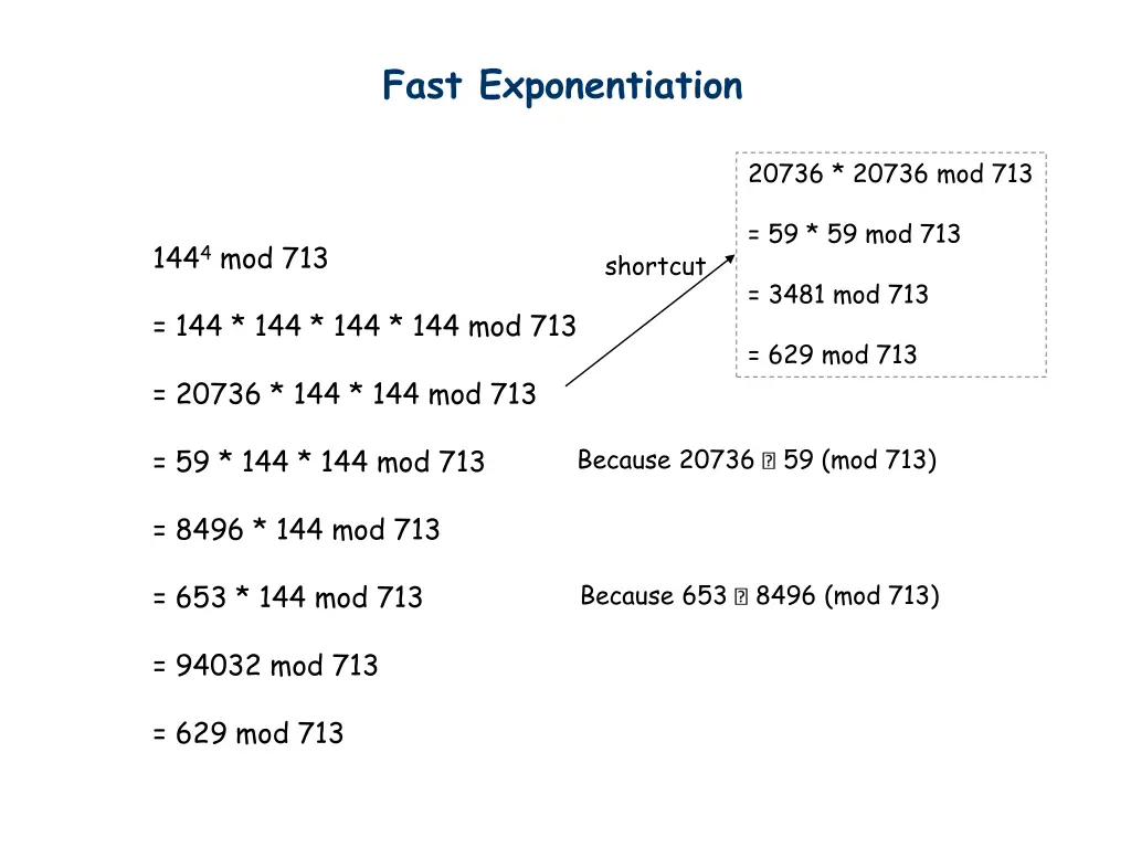 fast exponentiation