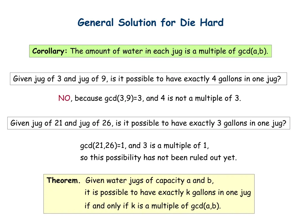 general solution for die hard 1