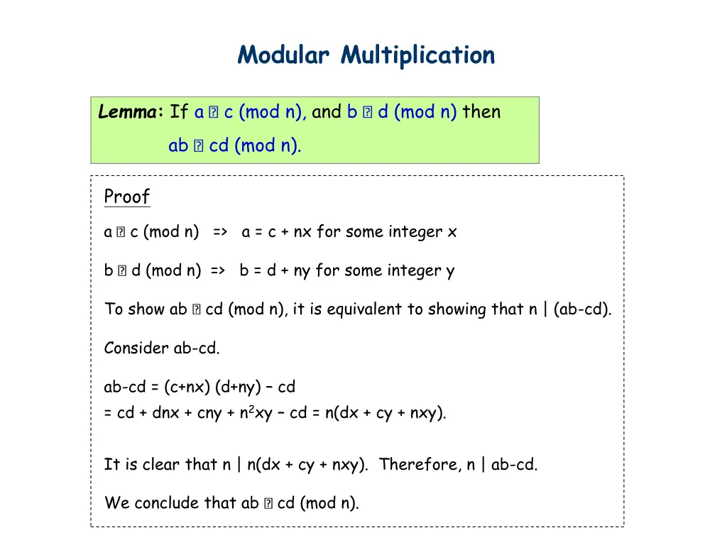 modular multiplication 1