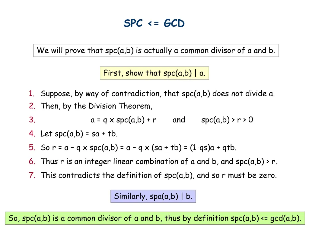 spc gcd