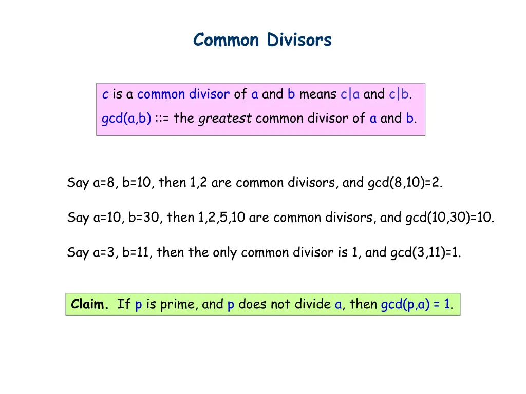 common divisors