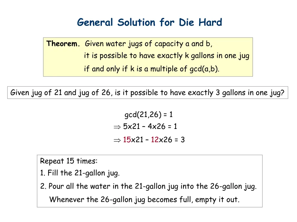 general solution for die hard 2