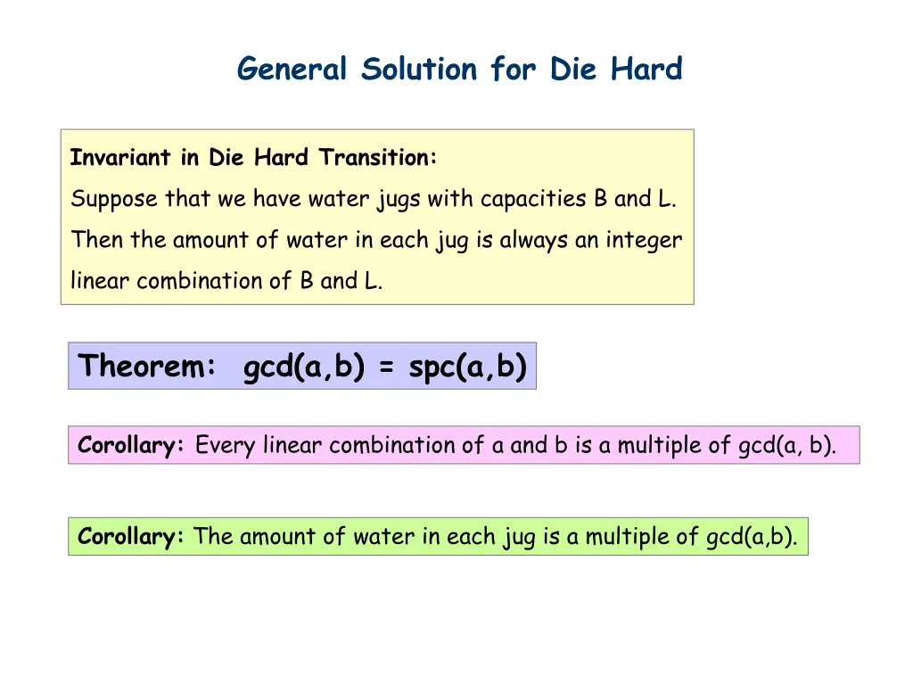 general solution for die hard