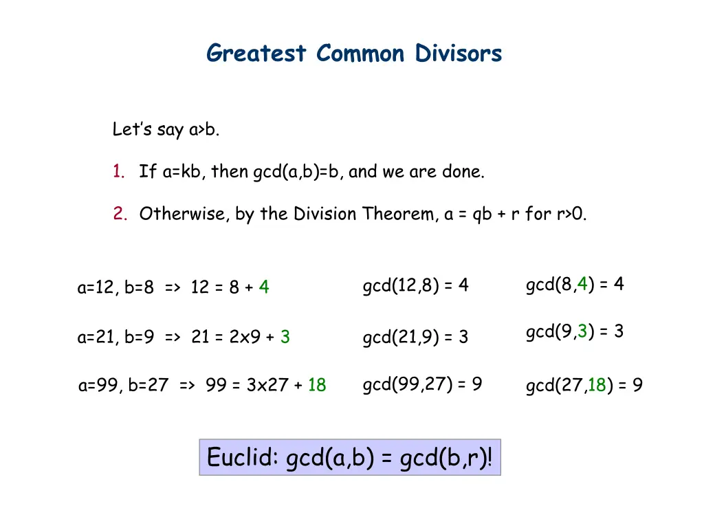 greatest common divisors 1