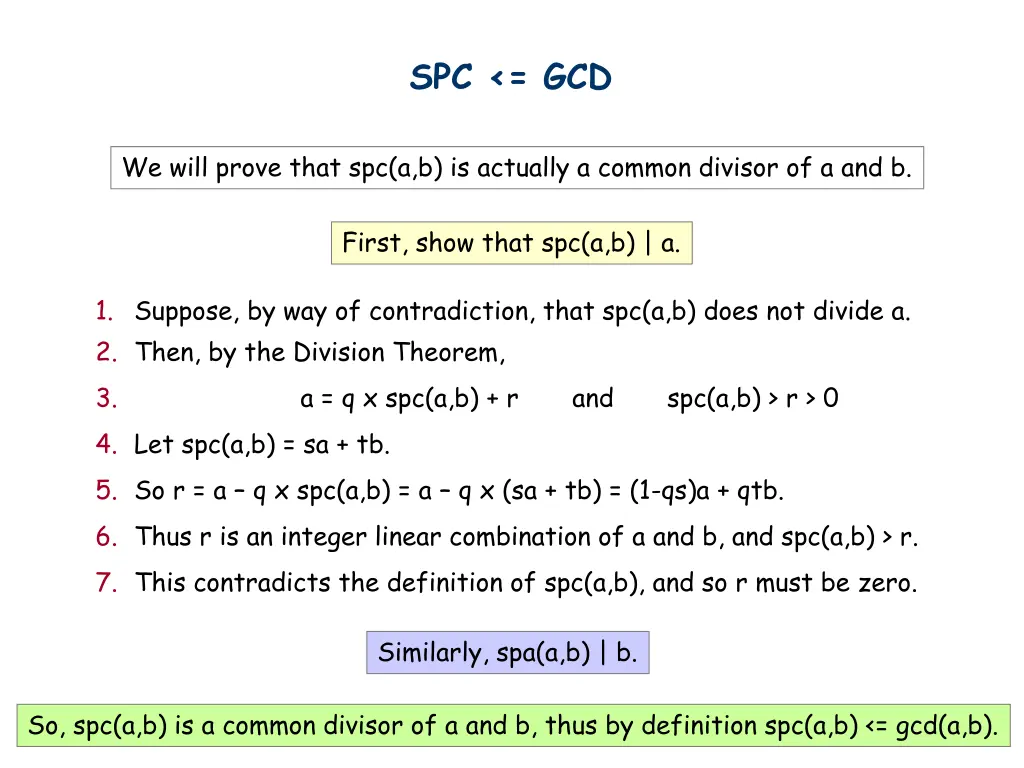 spc gcd