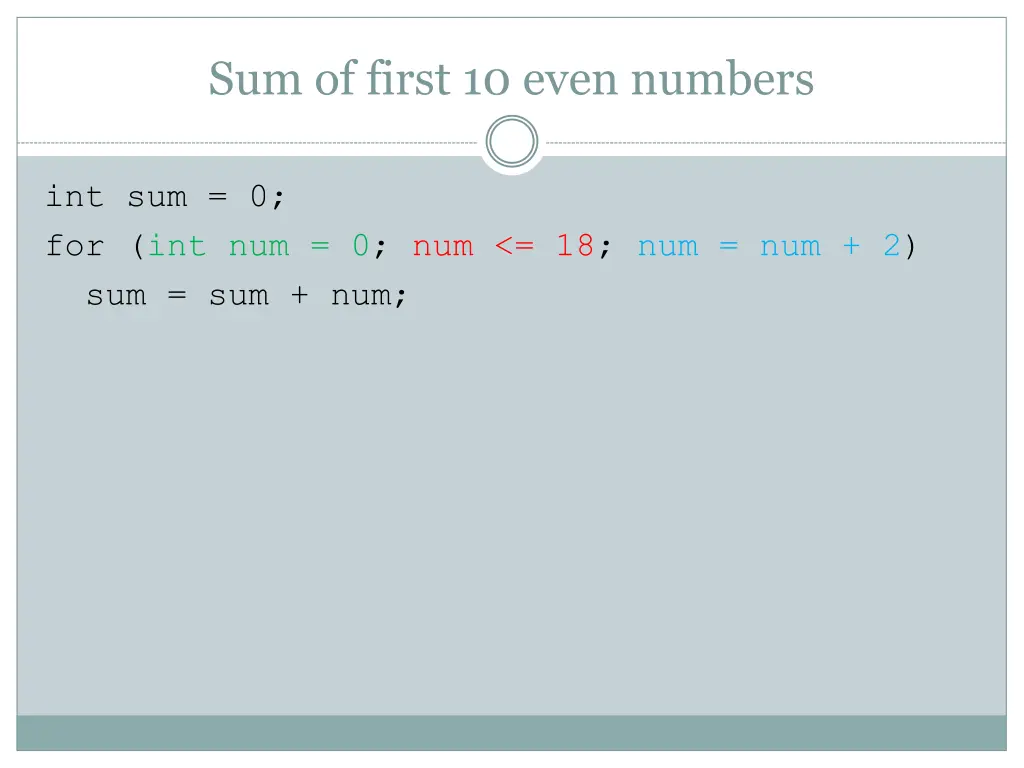 sum of first 10 even numbers 1