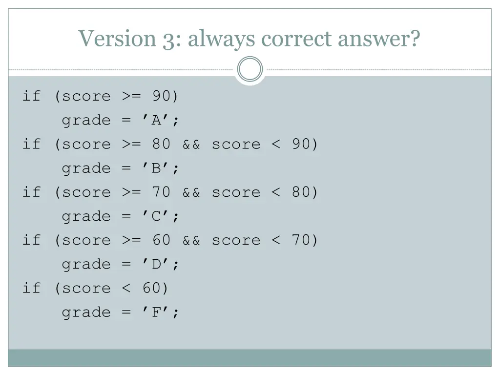 version 3 always correct answer