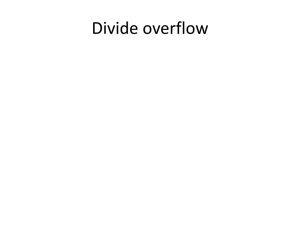 divide overflow