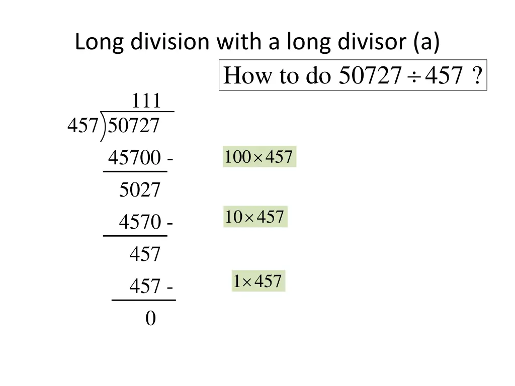 long division with a long divisor