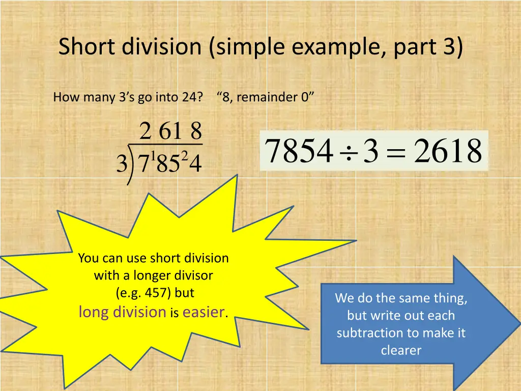 short division simple example part 3