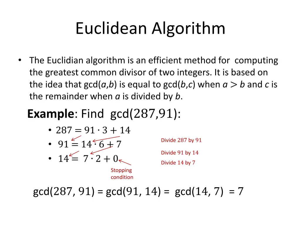 euclidean algorithm