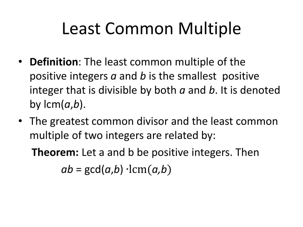 least common multiple