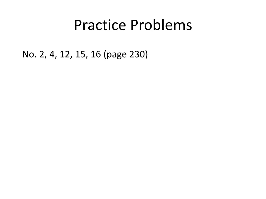 practice problems