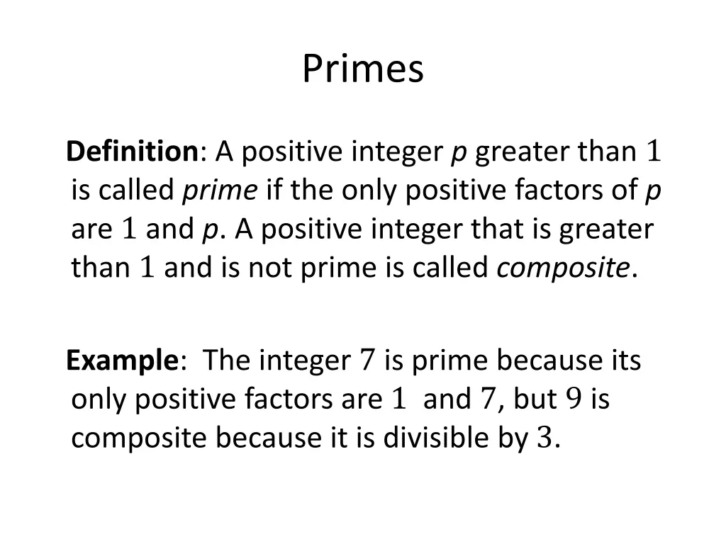 primes