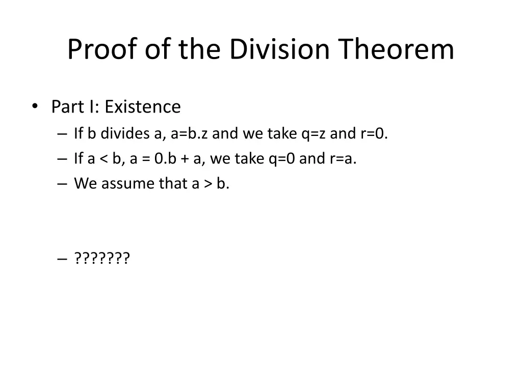 proof of the division theorem