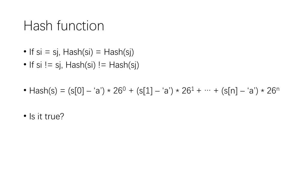 hash function