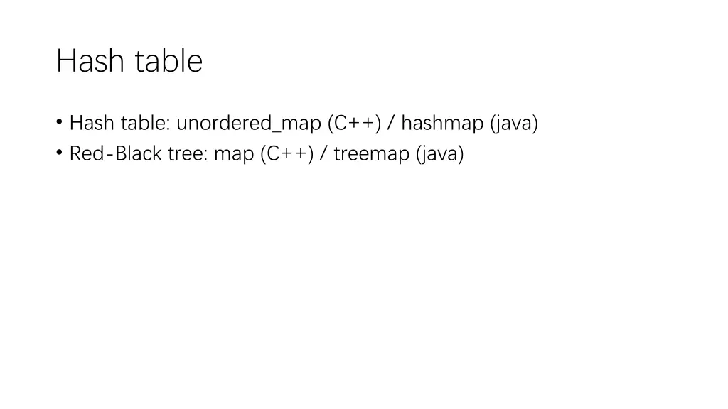 hash table