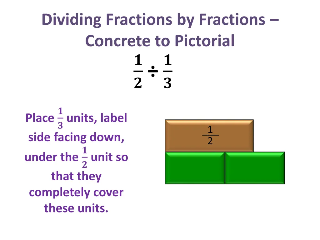 dividing fractions by fractions concrete 16