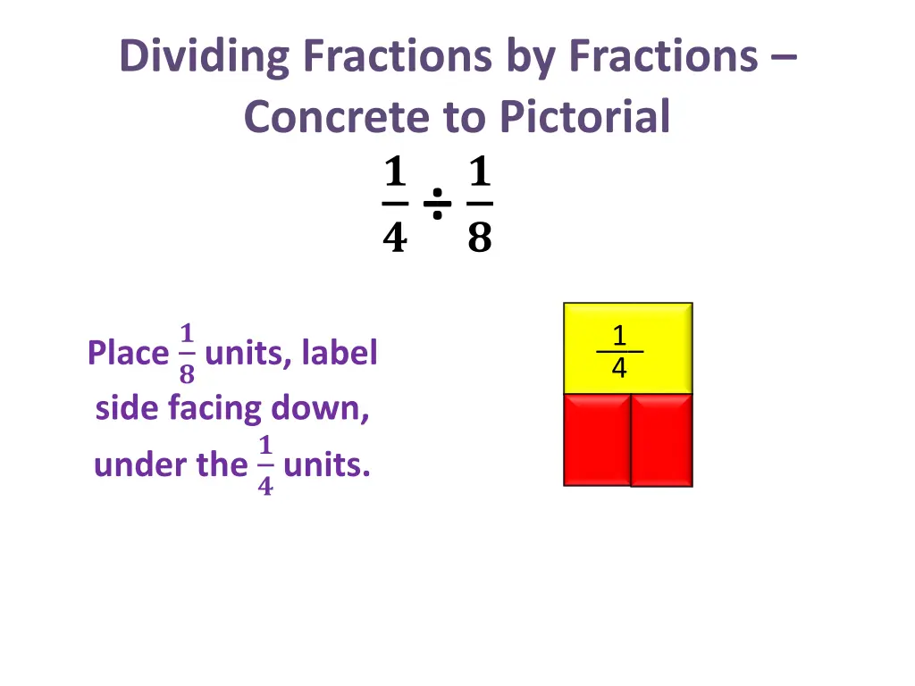 dividing fractions by fractions concrete 4