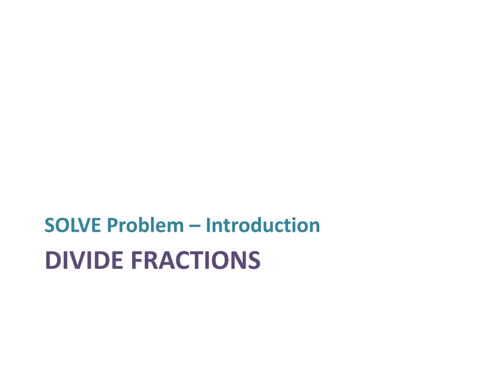 solve problem introduction