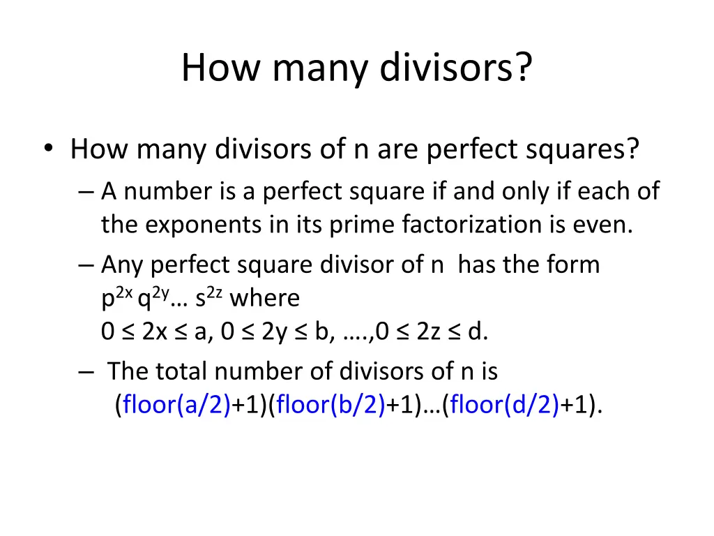 how many divisors 2