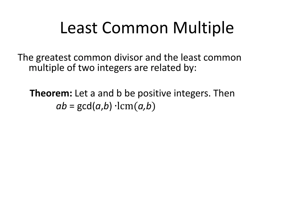 least common multiple 2