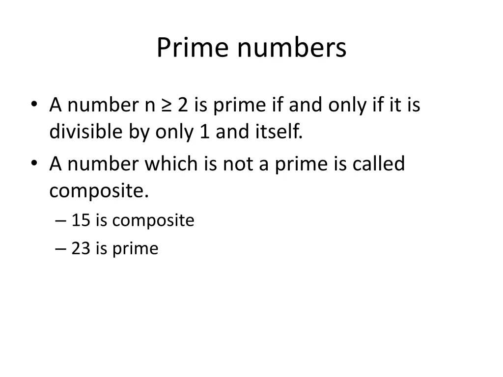 prime numbers