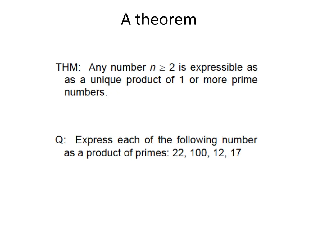 a theorem