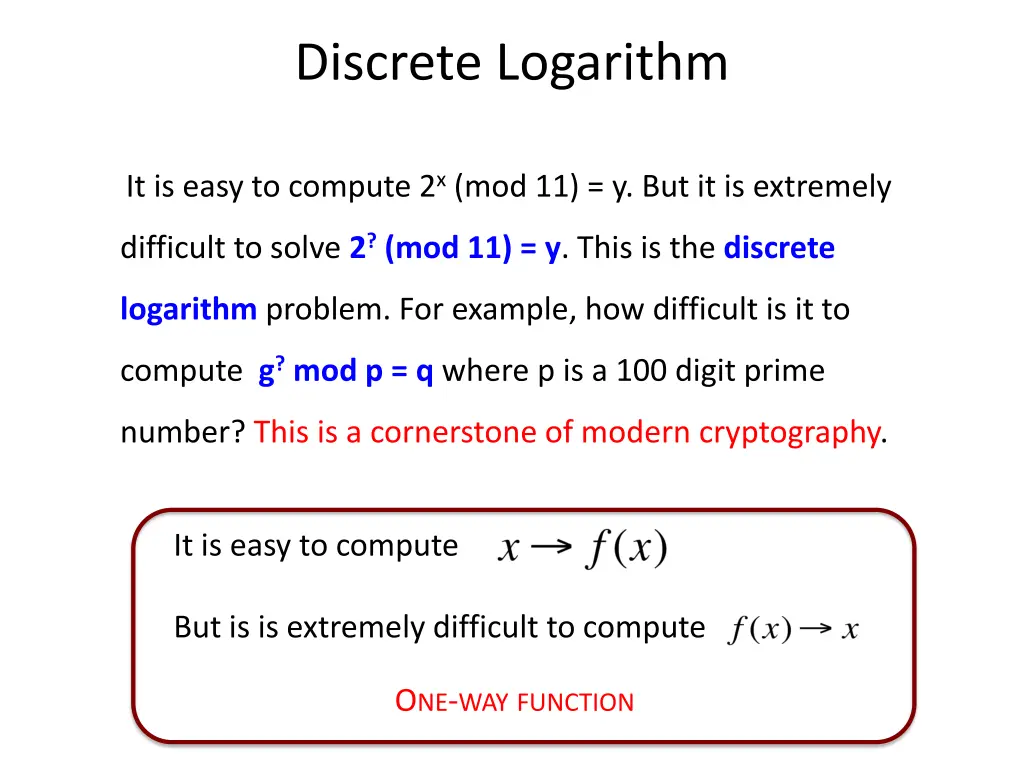 discrete logarithm 3