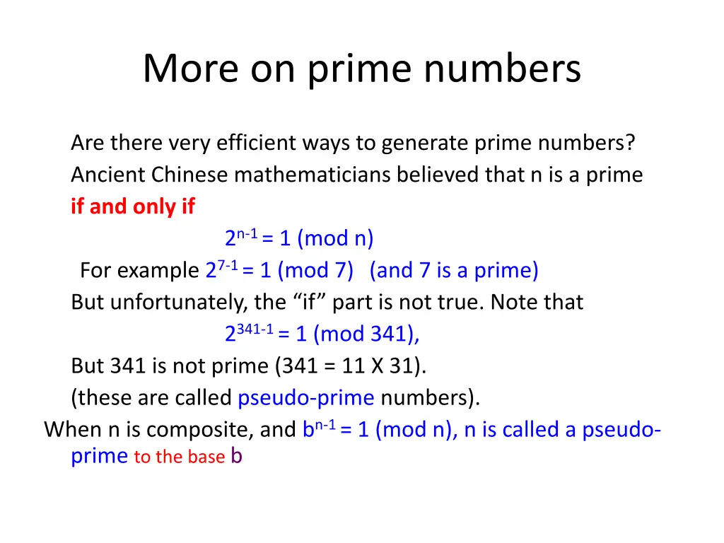 more on prime numbers