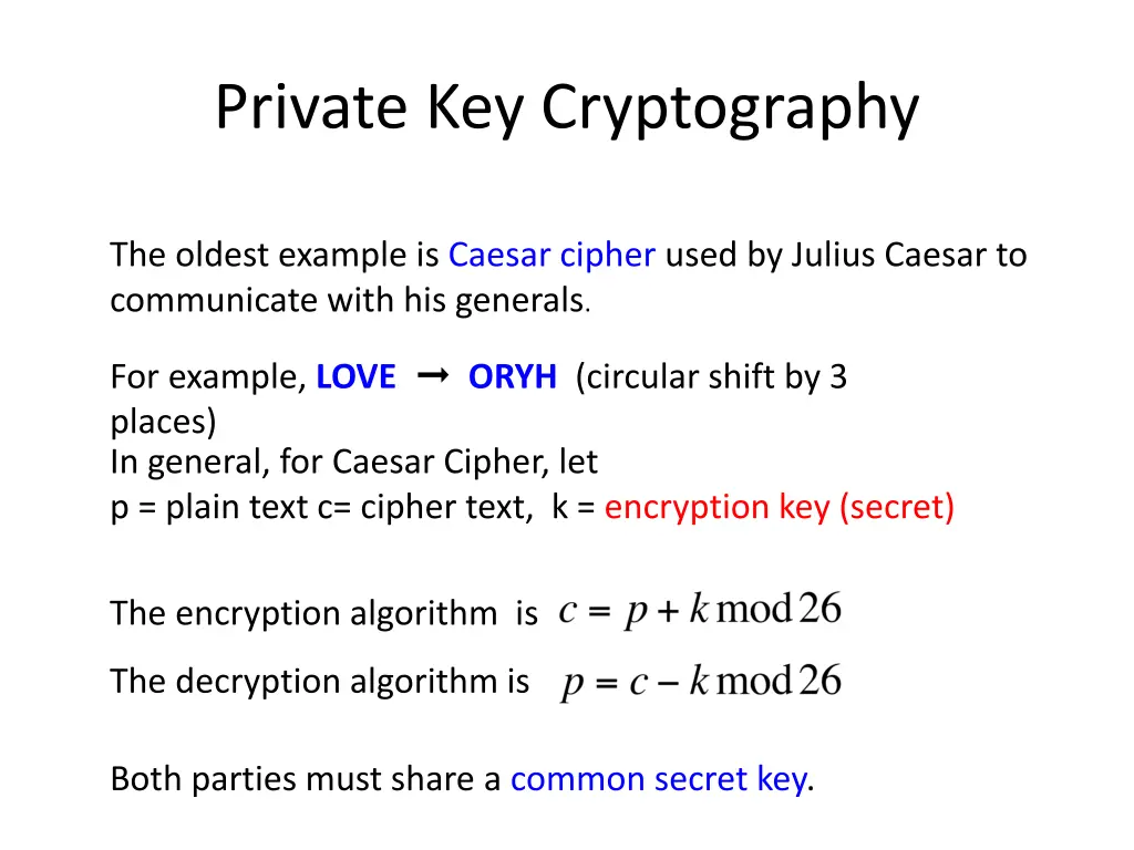 private key cryptography