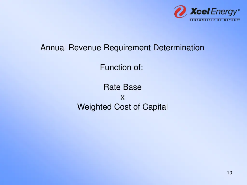 annual revenue requirement determination